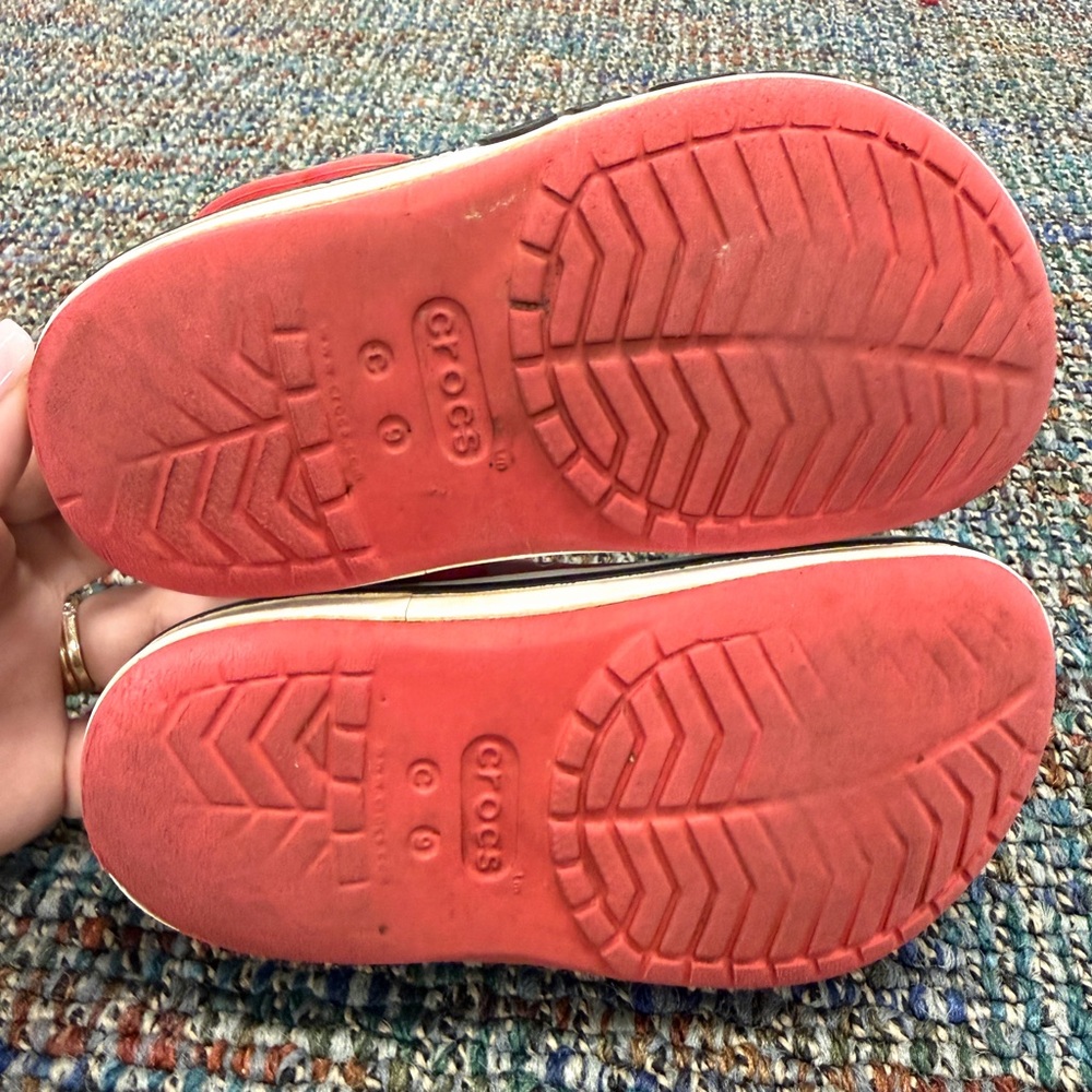 CROCS Kids' Red Classic Clogs with Cars Character Charms - Picture 12 of 12